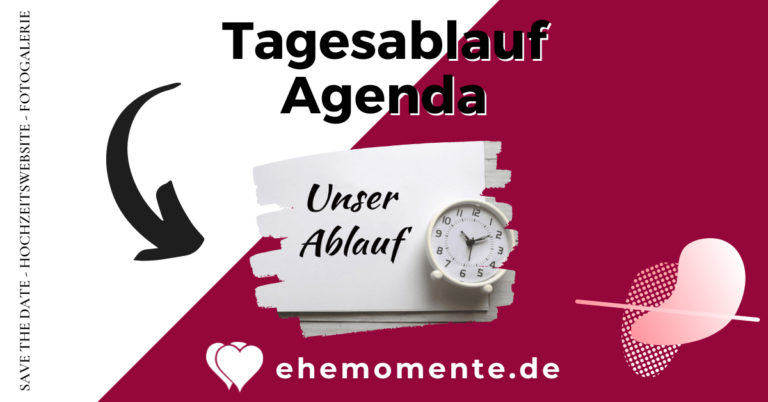 Tagesablauf Agenda Hochzeitswebsite - Vorschaubild