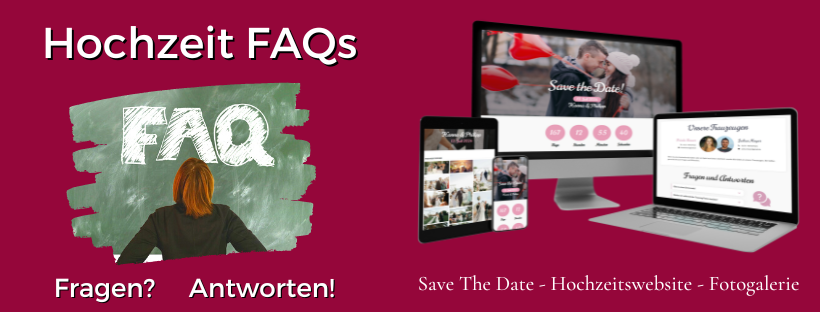 Hochzeit-FAQs - Fragen und Antworten Hochzeitshomepage - Titelbild