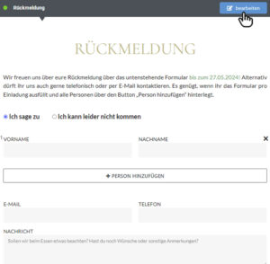 Rückmeldung Hochzeitseinladung Hochzeit Zusagen Online